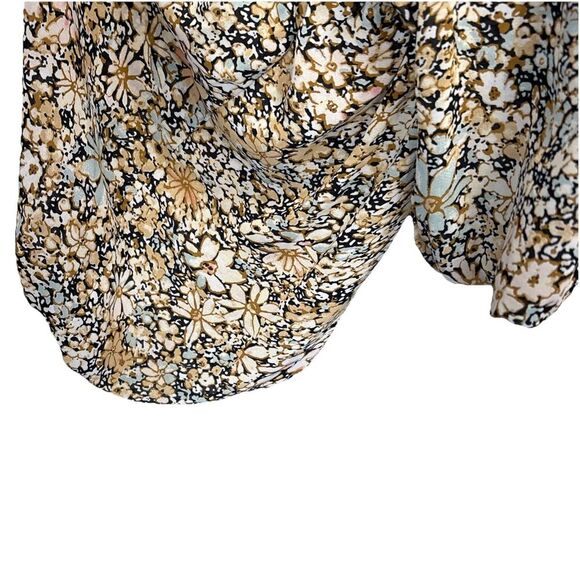 Lulus Season of Blooms Cream Multi Floral Print Size Small Balloon Sleeve - Picture 7 of 14